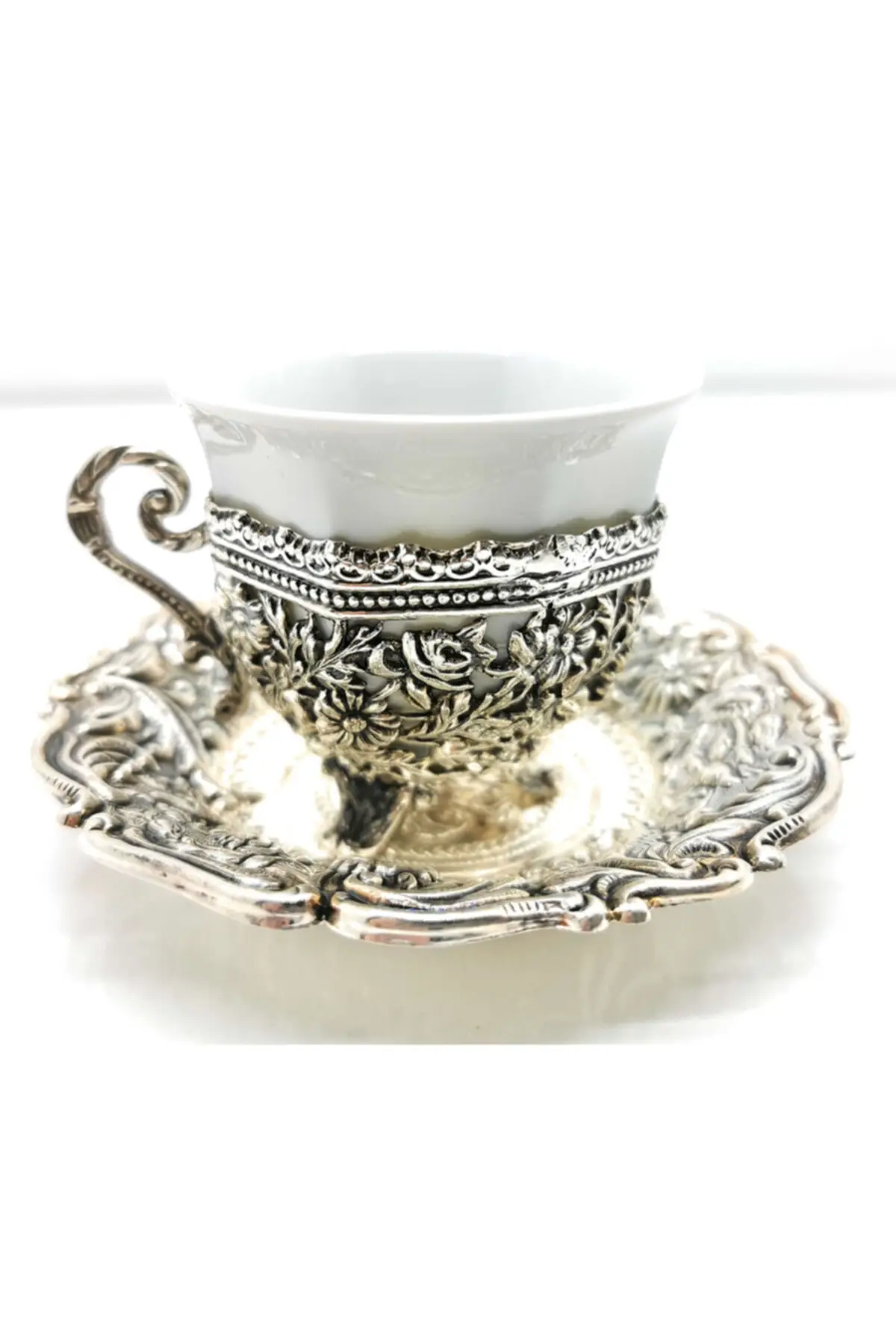 

DOLBOVI By Bilal silver plated single coffee cup with handmade espresso cup