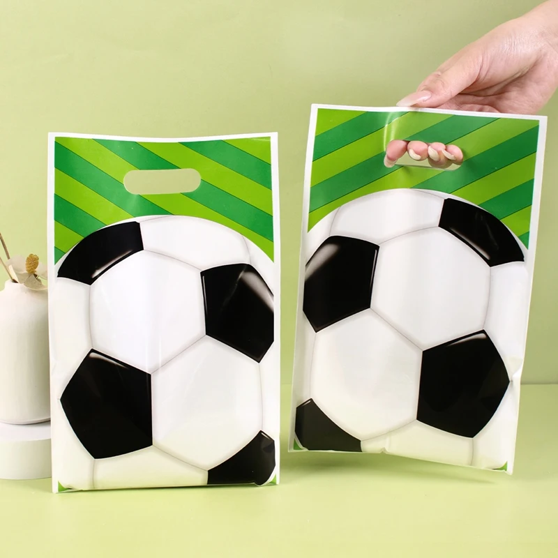 10/20/50 Stück Fußball-Geschenktüten aus Kunststoff, Fußball-Süßigkeitstüten, Fußball-Party-Geschenktüten für Team-Kinder, Sport-Thema, Geburtstagszubehör – Detail 10