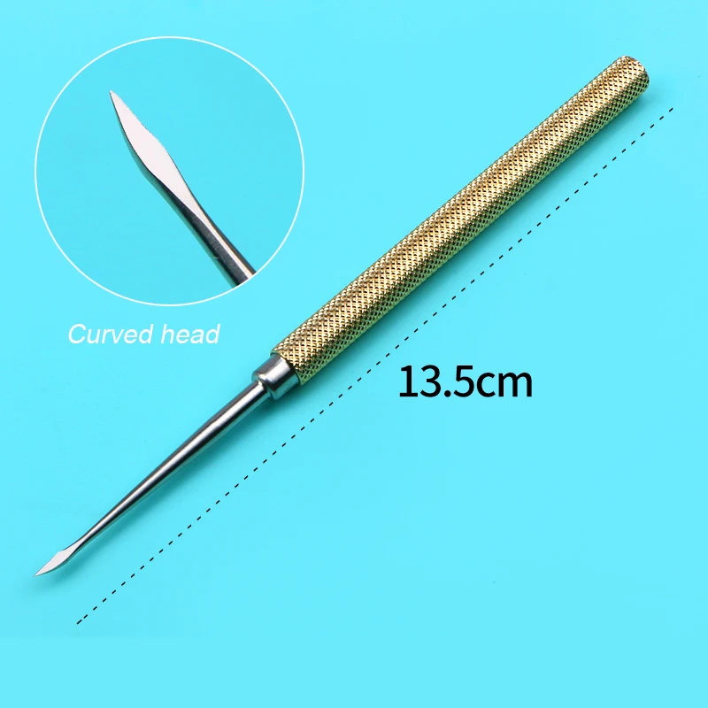 Thread carved stainless steel buried thread opening needle puncture tool for facial skin pulling