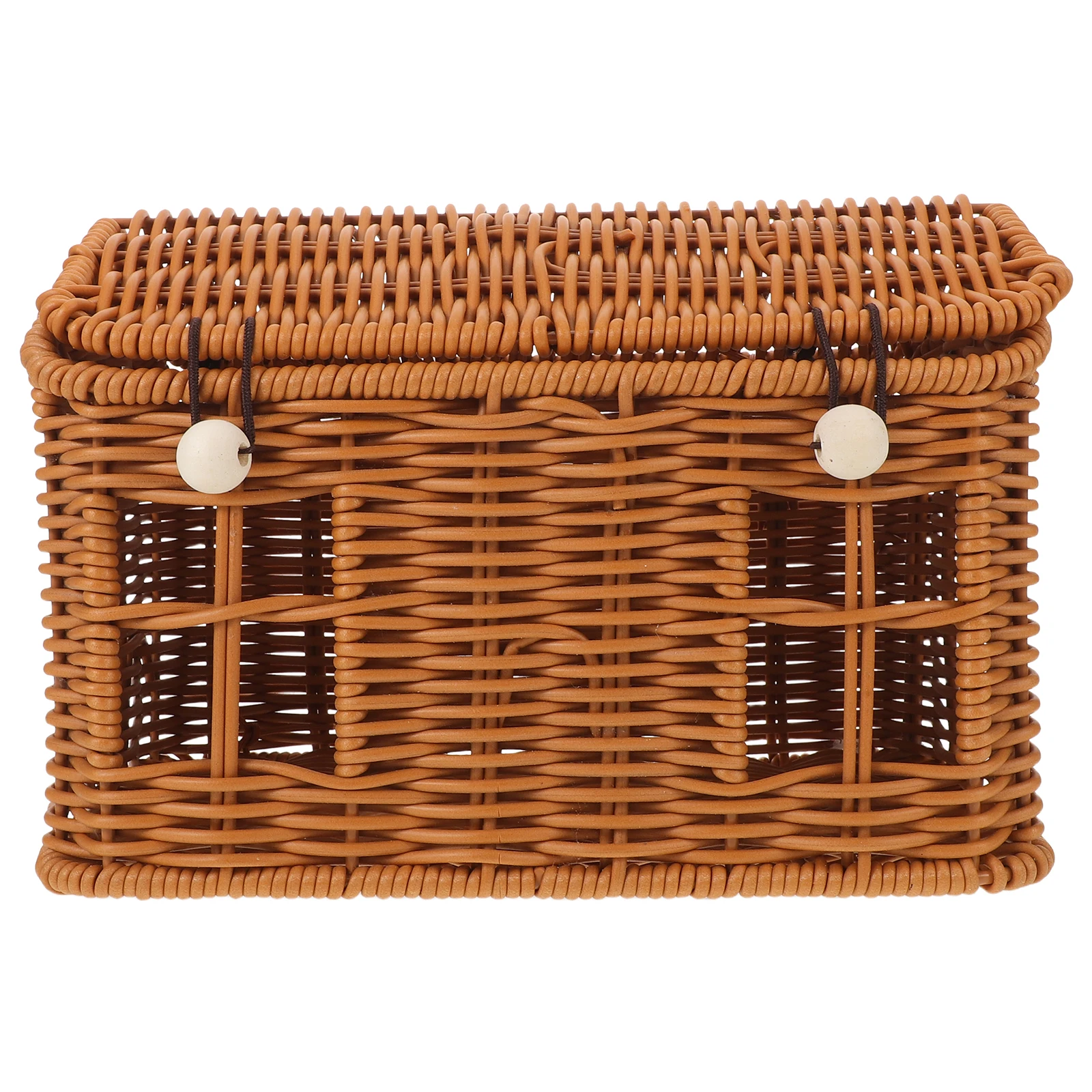 

Christmas Candy Basket Faux Rattan House Shaped Small Covered Storage Basket Holiday Table Decor Snacks Cookies Organizer Light