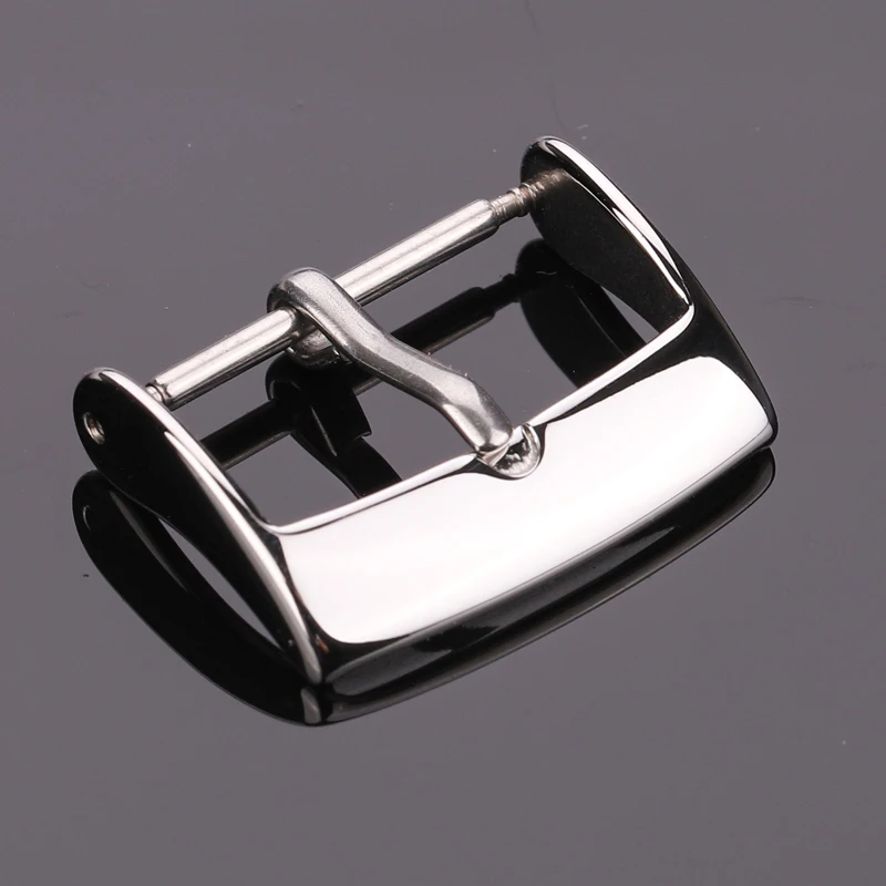 Stainless Steel Watch strap Buckle Silver Polished 16mm 18mm Watchband Clasp Belt Accessories