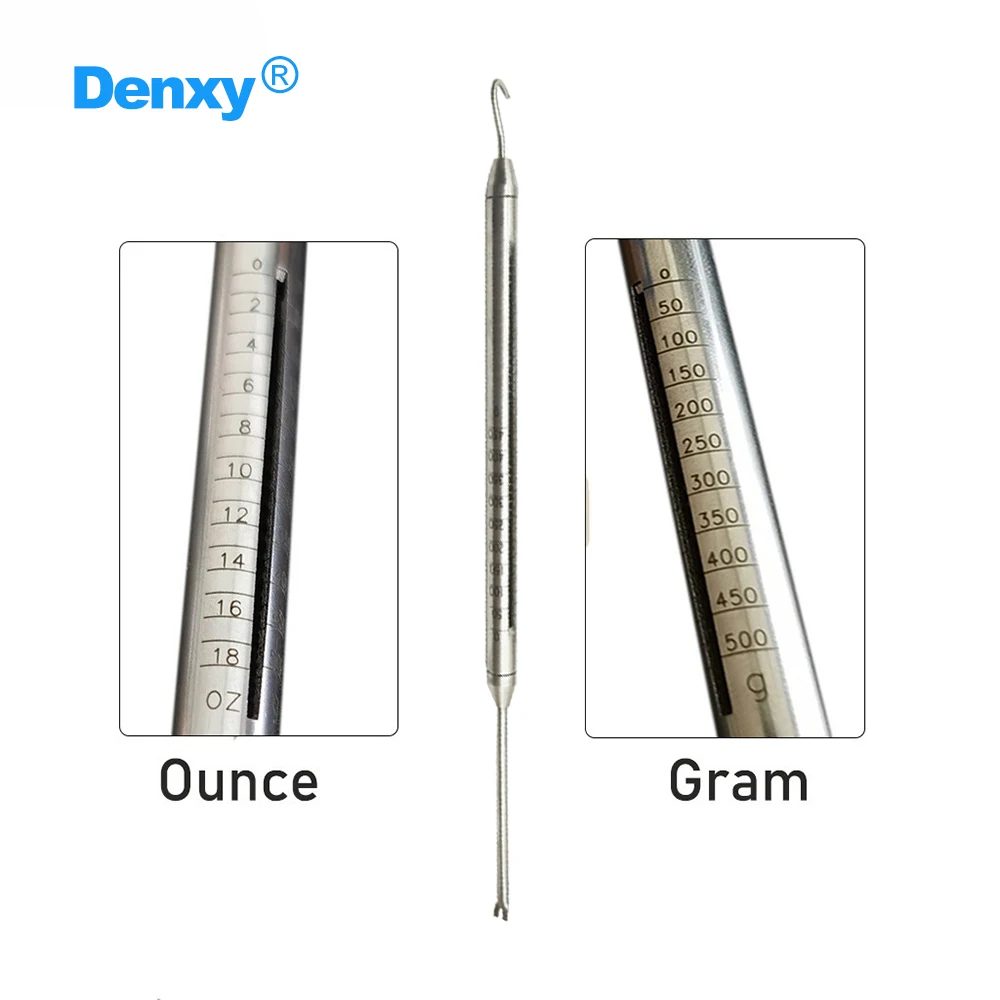 DENXY Dental-Dynamometer, Spannungsmesser für Kieferorthopädie, Ergometer, Kraftmessgerät zur Messung der Kraft von elastischen Ringen oder Bögen. – Detail 5