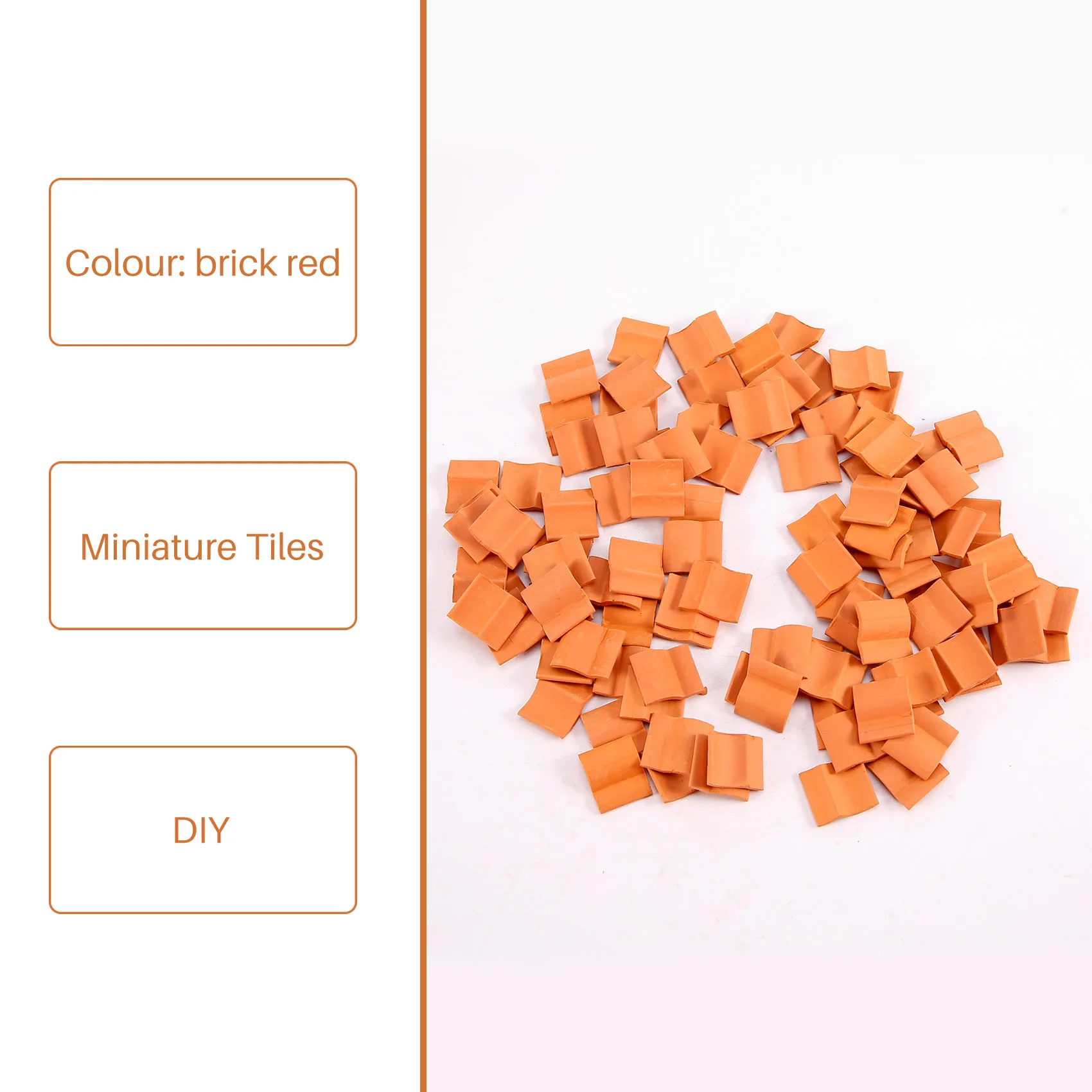 ABWE-ensemble de construction de maquettes de tuiles de toit carreaux miniatures tuiles de toit teignes de maison de poupée faux modèle de carrelage accessoires de paysage, 100 pièces