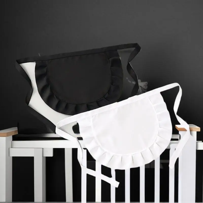 1 Uds. Delantal de cintura para Cosplay de camarera, medio delantal, delantales de cocina para disfraz