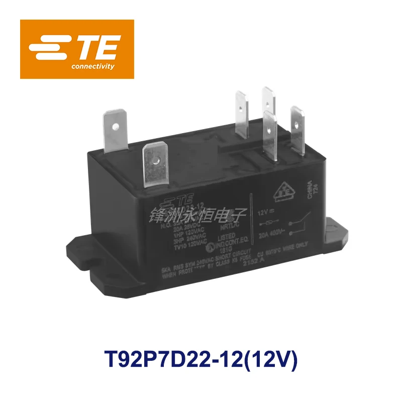1Pcs TE TYCO Power Relay T92P7D22-12 T92P7D22-24 12VDC 24VDC 30A 250VAC 6PIN General Purpose Relay DPST-NO (2 Form A) 12VDC