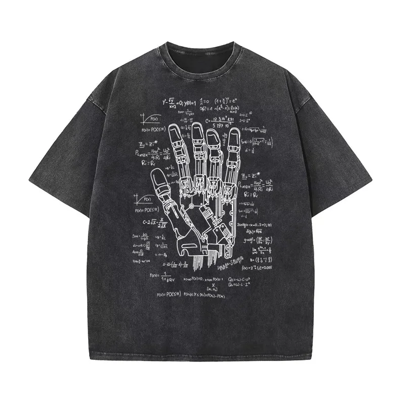 

Robot Engineer Formula Collection Robotics Math AI Gift T-shirt Men's Tee Shirt Short Sleeve Male Clothes Fashion