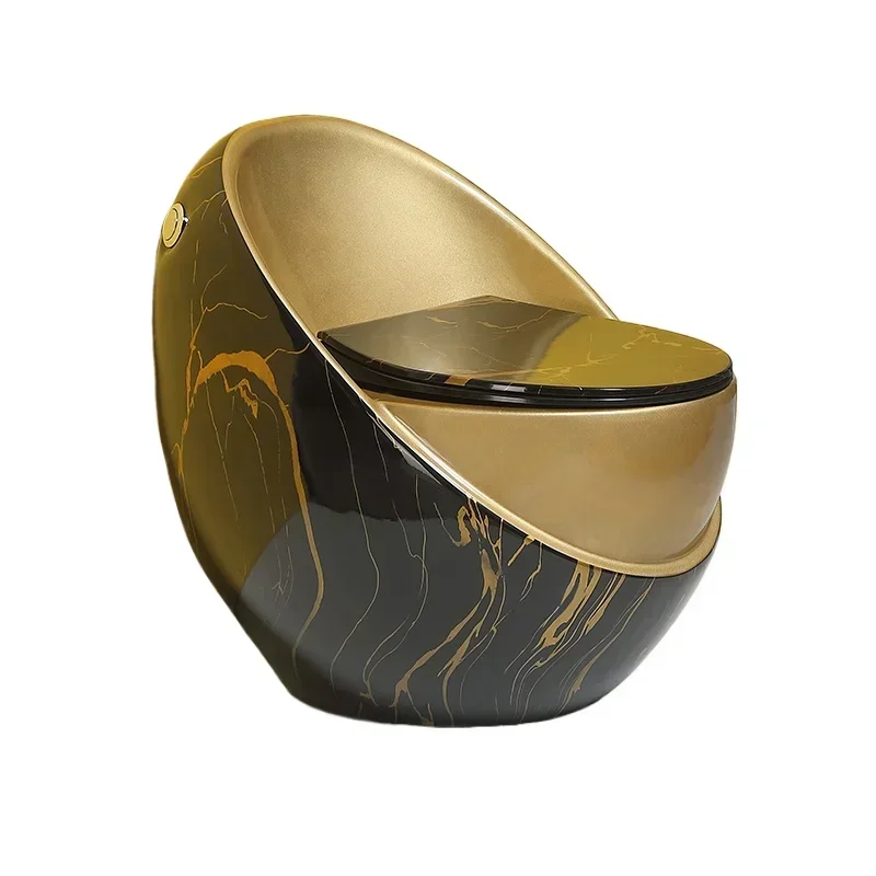 Wood grain toilet stone grain toilet ceramic creative personality color egg toilet water saving large diameter ceramic