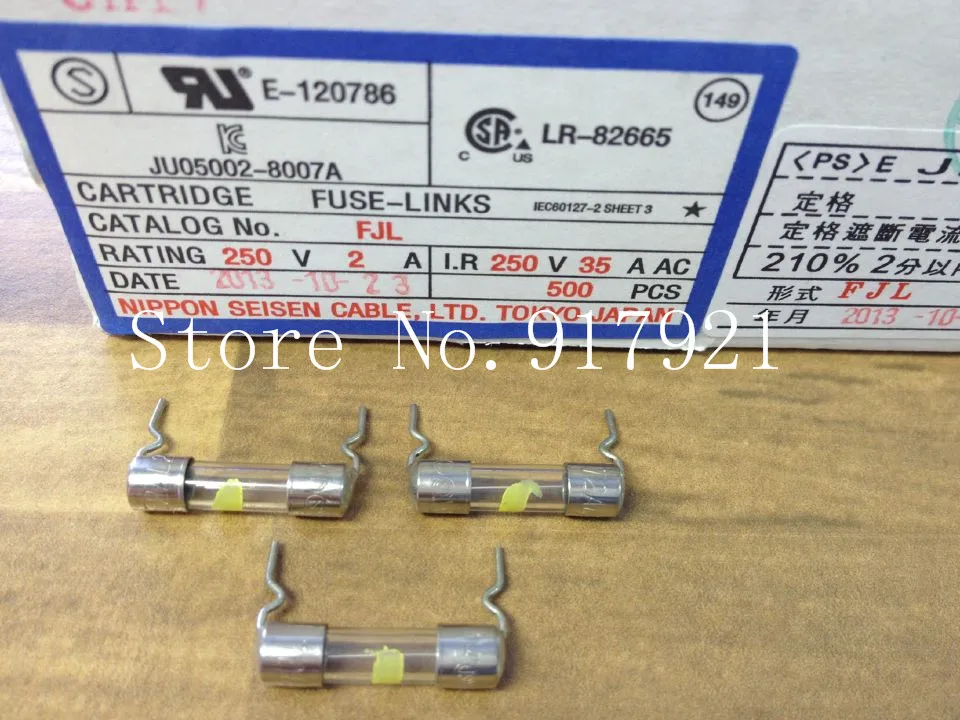 [ZOB] Japan imported JET pin FJL 5X20 2A 250V FUSE original micro glass  --200pcs/lot