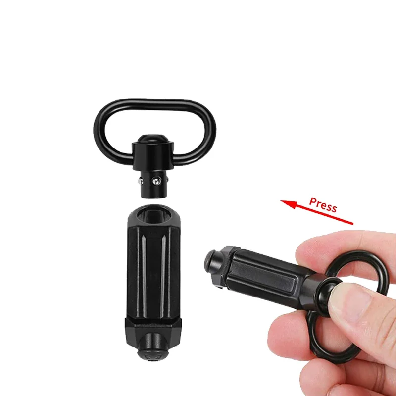 Metal QD Sling Swivel Mount 360° Adapter 1.25Inch Push Button