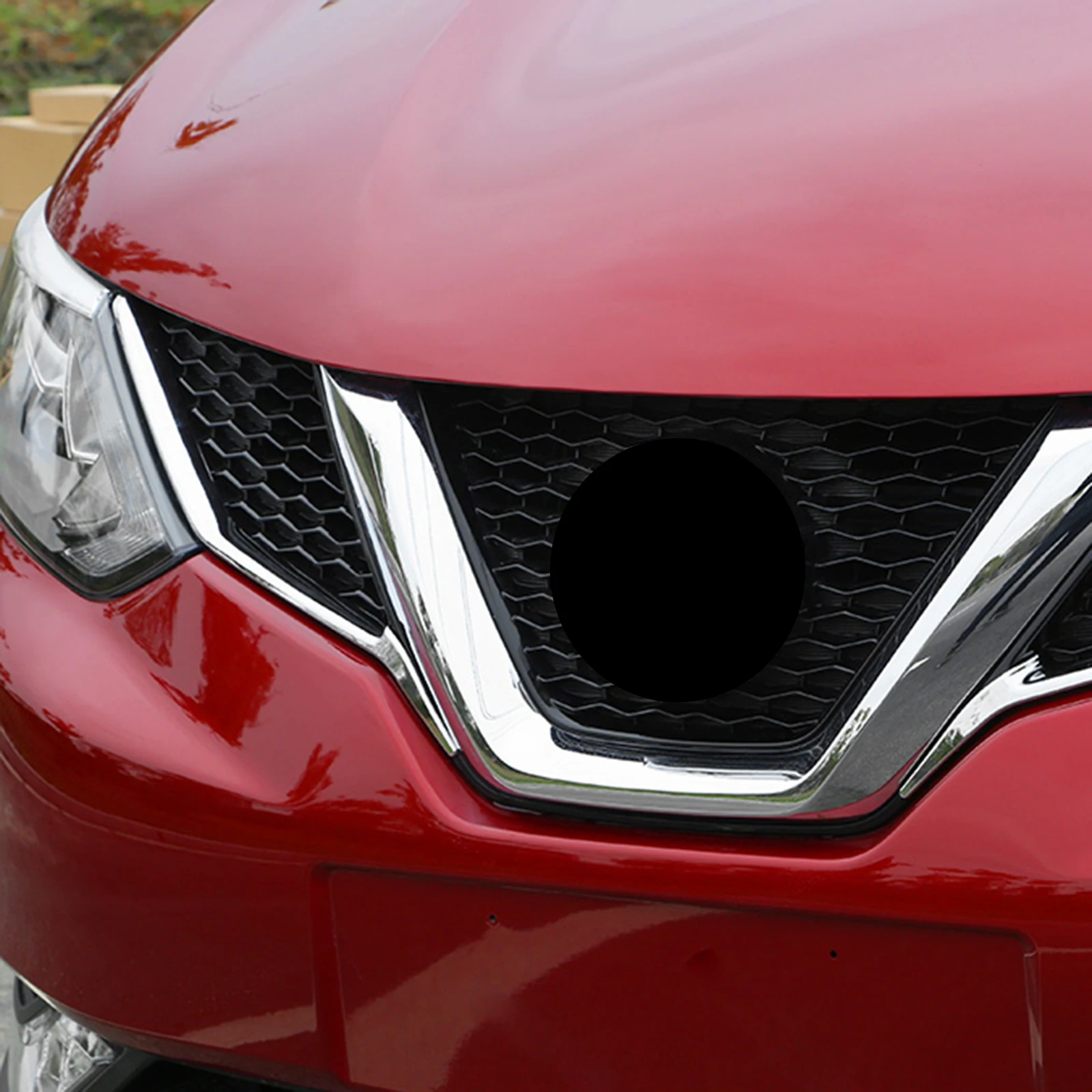 Fit For Nissan Qashqai 2014 2015 2016 2017 Chrome Front Mesh Grille Grill Head Light Cover Trim Insert Styling Molding Garnish
