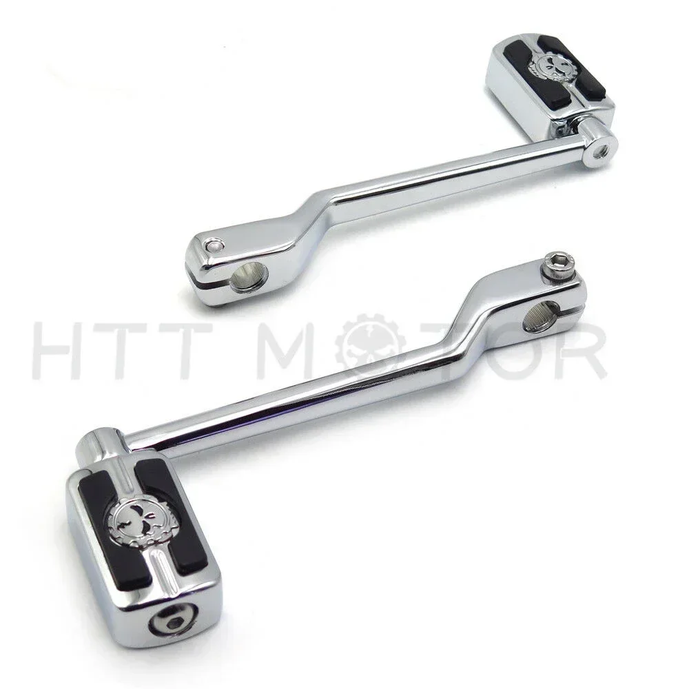 Chromed Motorcycle Parts Heel Toe Shift Lever SKULL Shifter For Harley Davidson HD Touring Road King