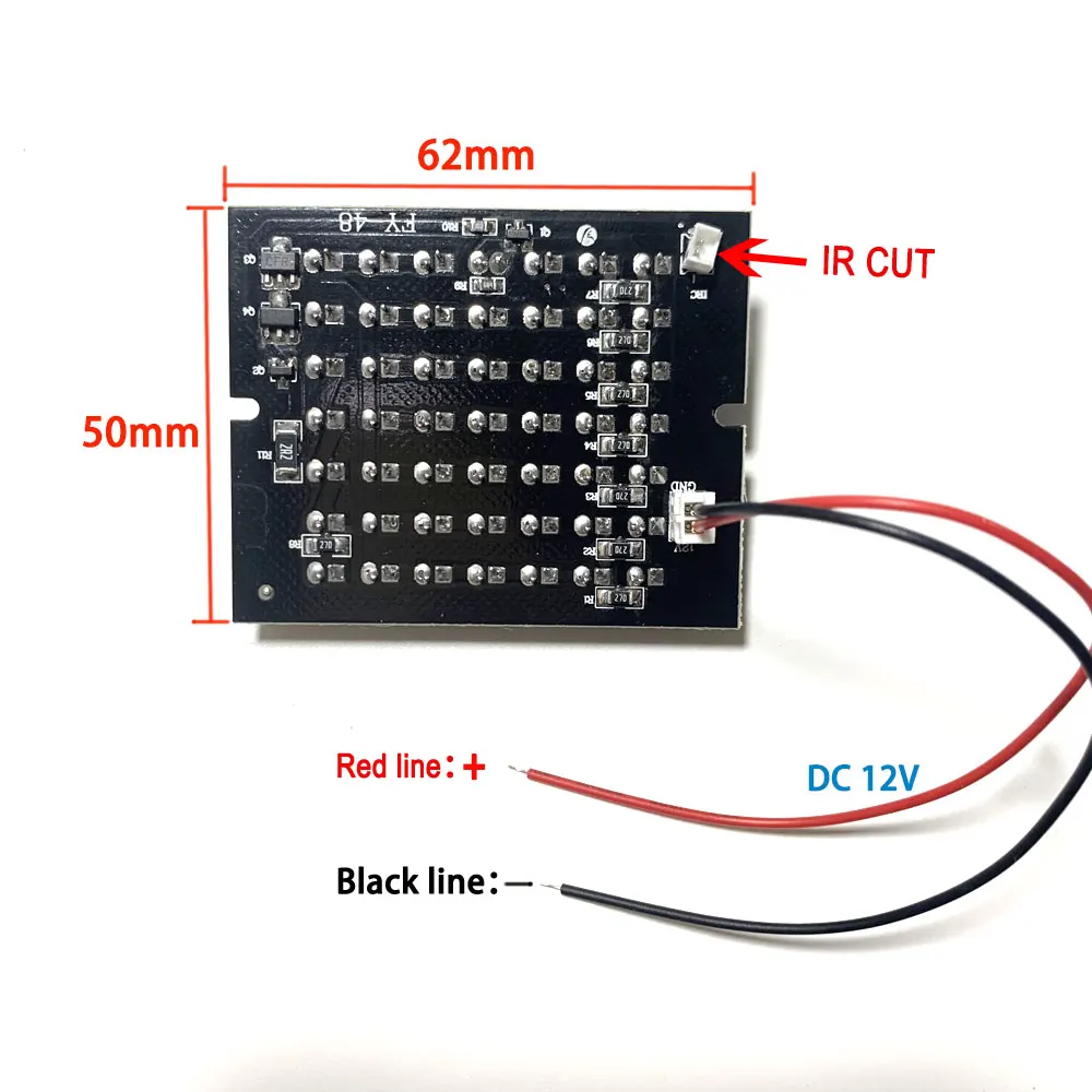 Illuminateur Invisible pour la Sécurité CCTV, 940NM, Infrarouge 60 Résistant, 48 LED, Lumières IR, PCB, Caméra IR, DC 12V, Nouveau