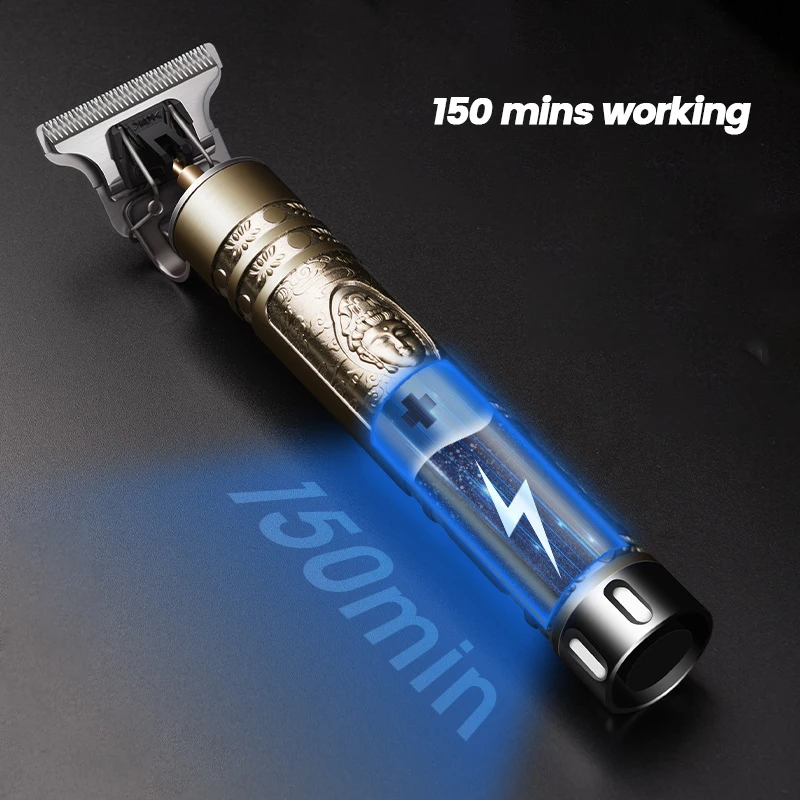 T Blade-cortadora de pelo de barbero profesional para hombres, Afeitadora eléctrica T9, recortadora de barba, máquina de corte inalámbrica, 0 MM