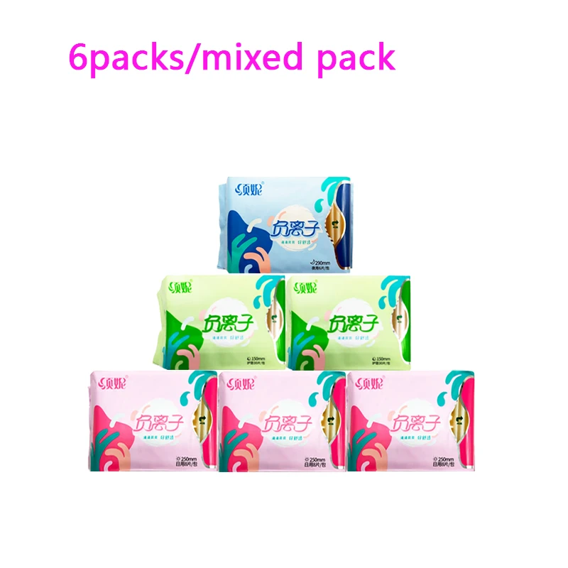 6packs  Anion Santitary Napkin Women Menstrual Pads Panty Liners for Daily Use Health Care pads daily Sanitary Towel Lady Pads