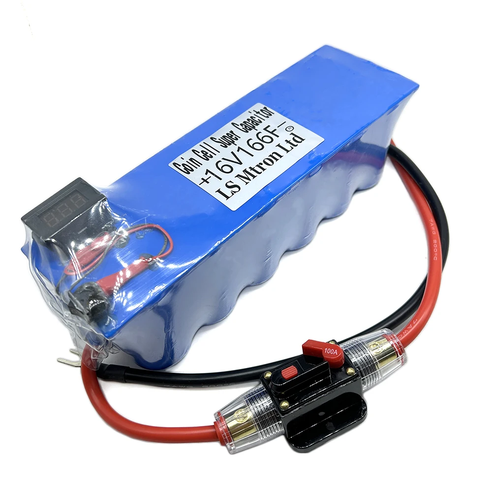 New LS Mtron Ltd 16V166F Supercapacitor Automobile Rectifier Module 2.7V500F Super Capacitor With Voltmeter Large Capacity