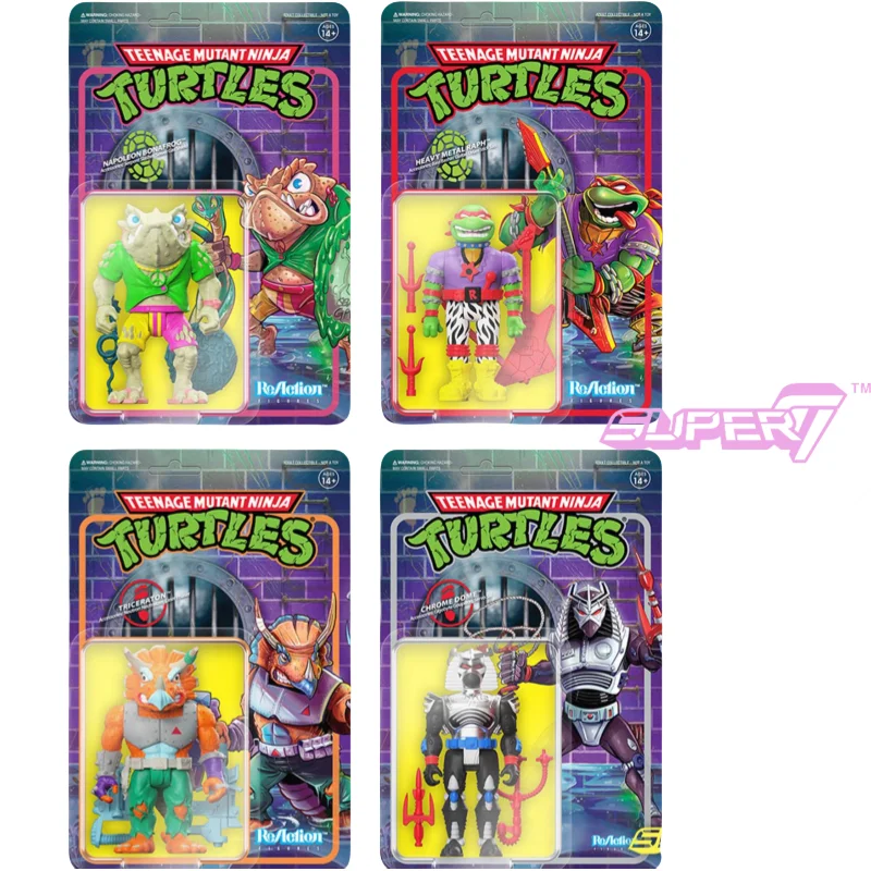 In Stock Super7 Teenage Mutant Ninja Wave 6 ReAction Figures Turtles Toy Collection Gift Boy Birthday