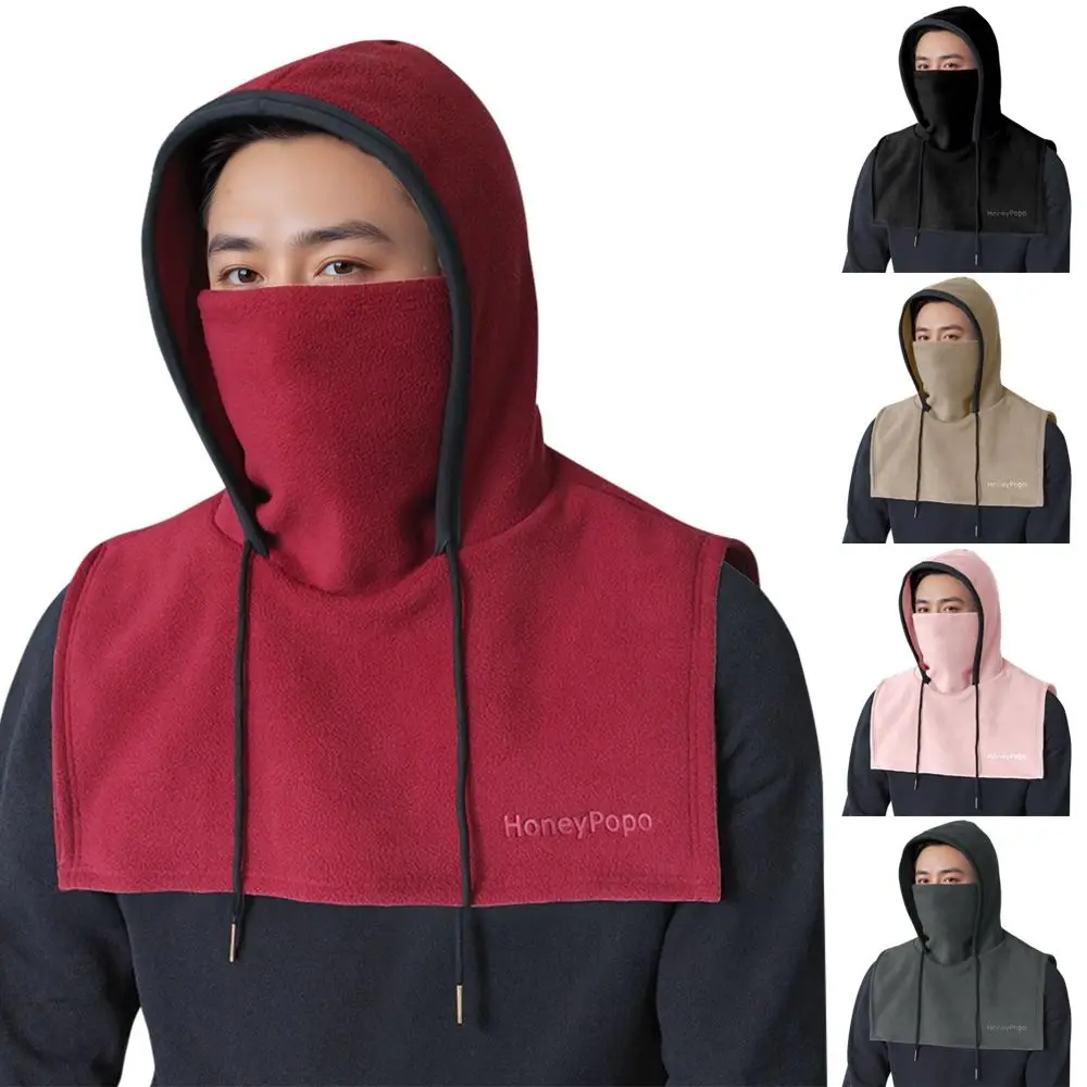 

Fashion Fleece Winter Integrated Cap Scarf Warm Ear Protection Beanie Hat Scarf Soft Windproof Balaclava Hat Outdoor
