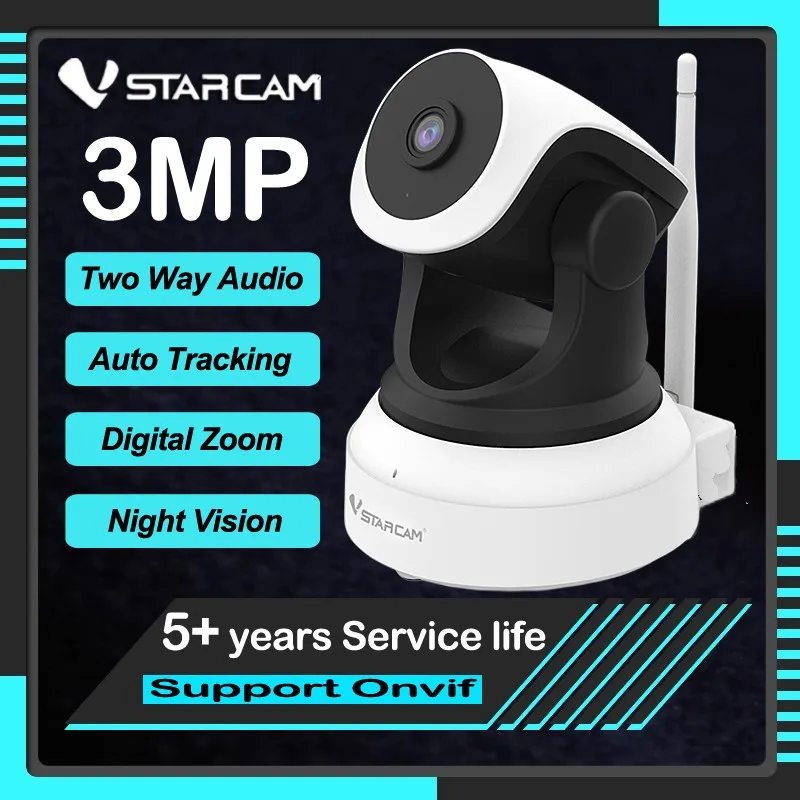 Vstarcam 3MP HD Wireless WiFi IP Camera Surveillance CCTV Camera 1080P Home Security IR Night Vision PTZ Baby Monitor Camera