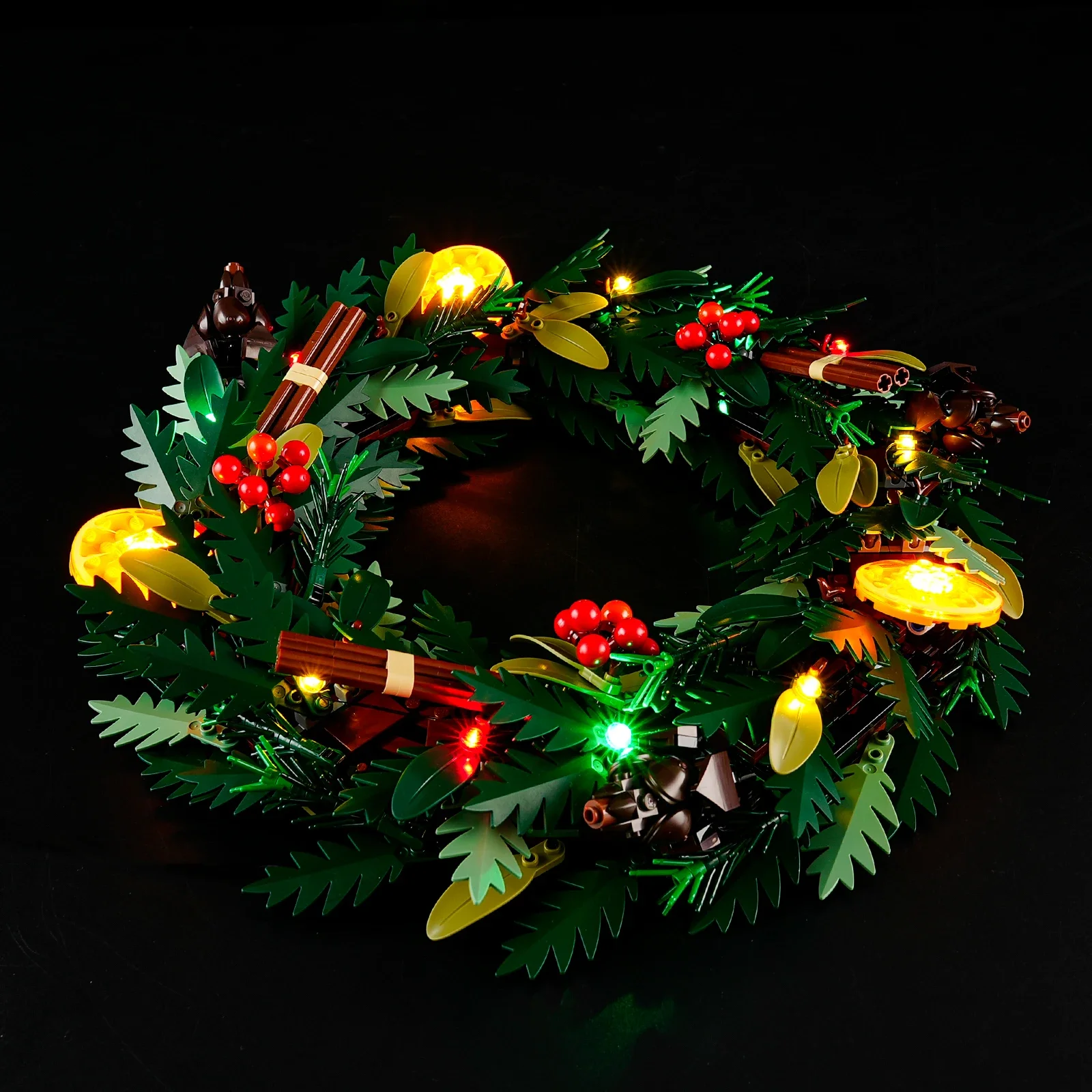 Christmas Wreath Remote Control Version Lighting Set For Creator Expert 10340 Not Include Building Blocks (Only Led Light Kit)