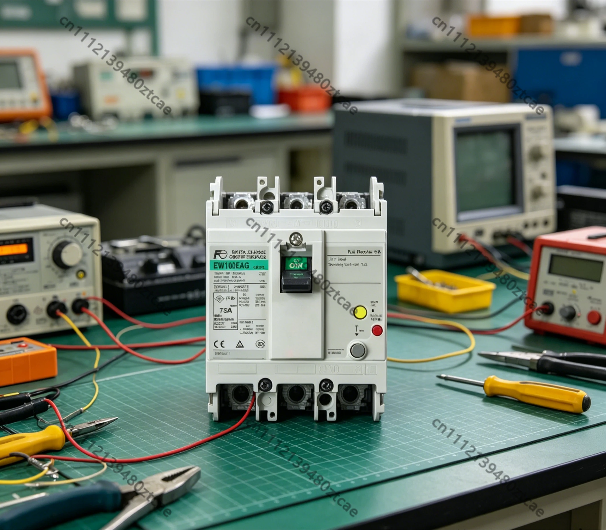 75A Leakage Protection Switch, 100-230-440V AC 30MA Sensitive Trip, Compatible Industrial Electrical Safety Protection Component