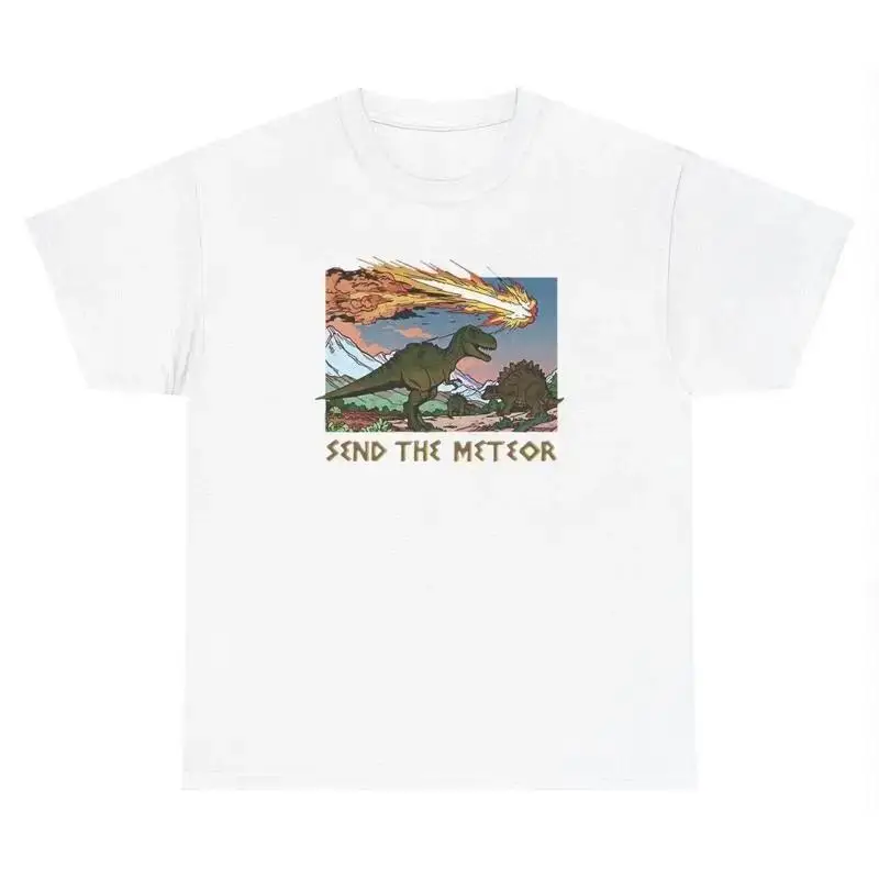 Send The Meteor T Shirt Funny Dinosaur Extinct Dank Meme Oddly Specific Gag Tee