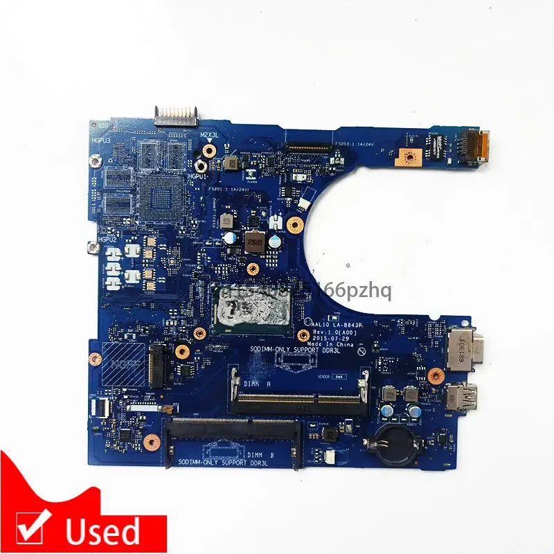 Used FOR Dell Vostro 3458 3558 Laptop Motherboard AAL10 LA-B843P 3215U VGAport CN-08253X 08253X 8253X Mainboard