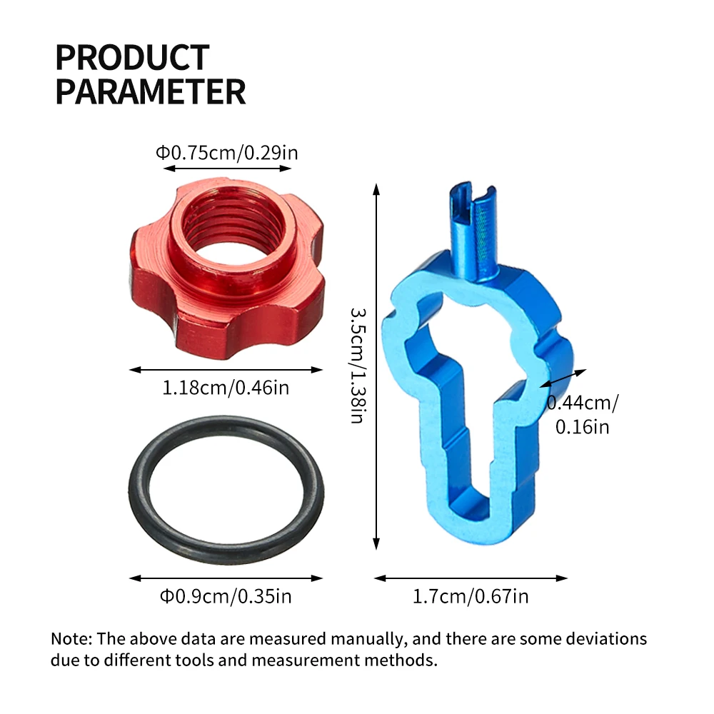 VXM Mountain Bike Franse stijl luchtklep geen luchtklep rand conversiemouw rubber plug bike rand moer luchtklep kern schroef 1 st