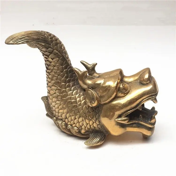 Dragon fish short tail arowana  Statue Sculpture Figurines Home Garden Decoration Statues For House ﻿