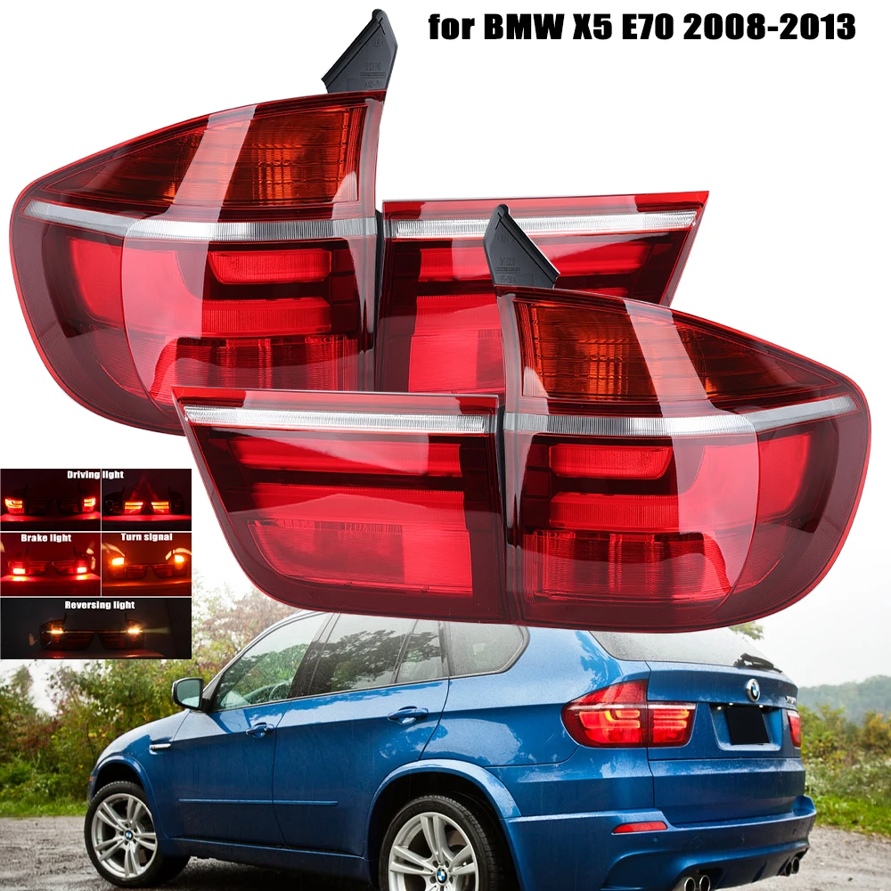 1 Set Tail Lights for BMW X5 E70 2007-2013 Rear Lights with Brake Lamp Turn Signal Lamp Driving Lamp Reversing Lamp