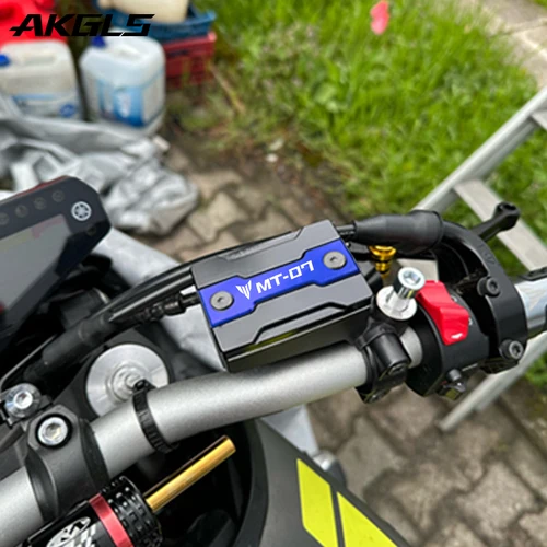 Imagen 2 del producto Para Yamaha MT07 MT 07 mt-07 FZ07 2014-2021 2022 accesorios cubierta de tanque de aceite de líquido de frenos delantero y trasero cubierta de tanque de almacenamiento de líquidos