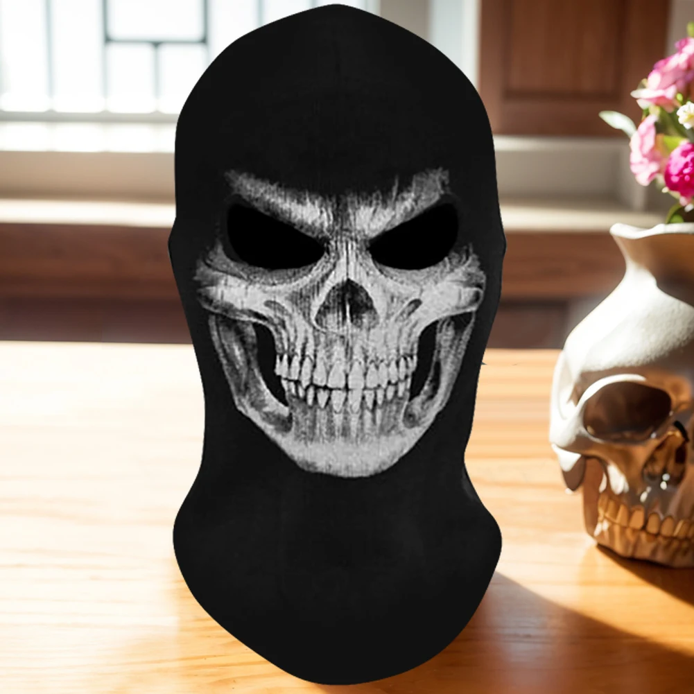 Unisex Cotton Balaclava Ghost Skeleton Mask Skull Face Mask Ski Headwear Scarf Hood Motorcycle Helmet Outdoor Halloween Cosplay