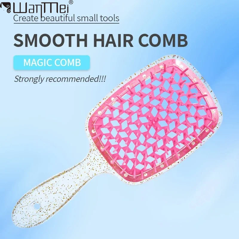WANMEI Air Cushion Comb Tangled Hair Comb Hair Brush Massage Anti-static Hollow Out Wet Curly Hair Brushes Barber Styling Tool