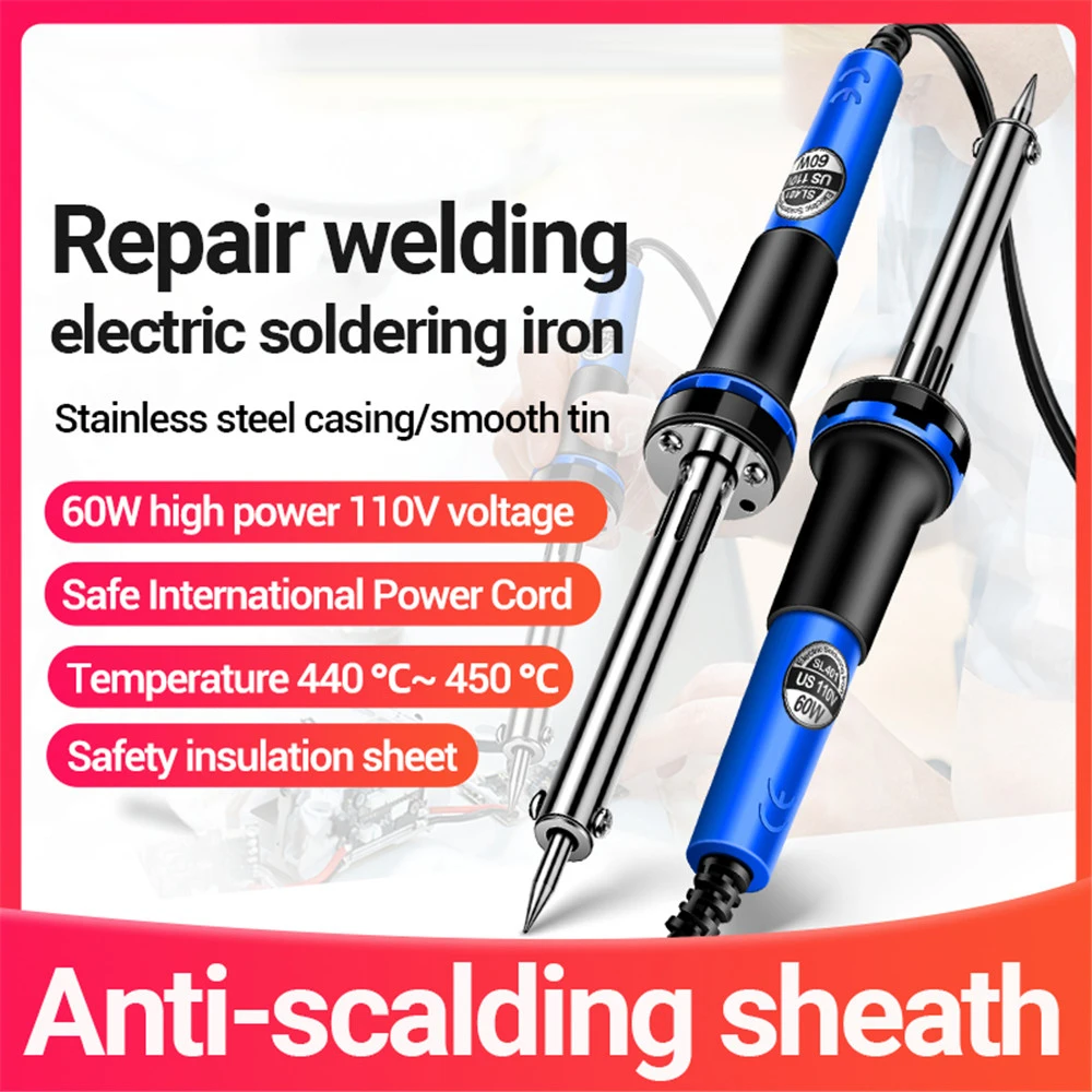 SL401 Electric Soldering Iron 60W US/EU Plug Tester Tin Tips Repair Welding Tools Rework Header Tool Solder Station Repair Tool