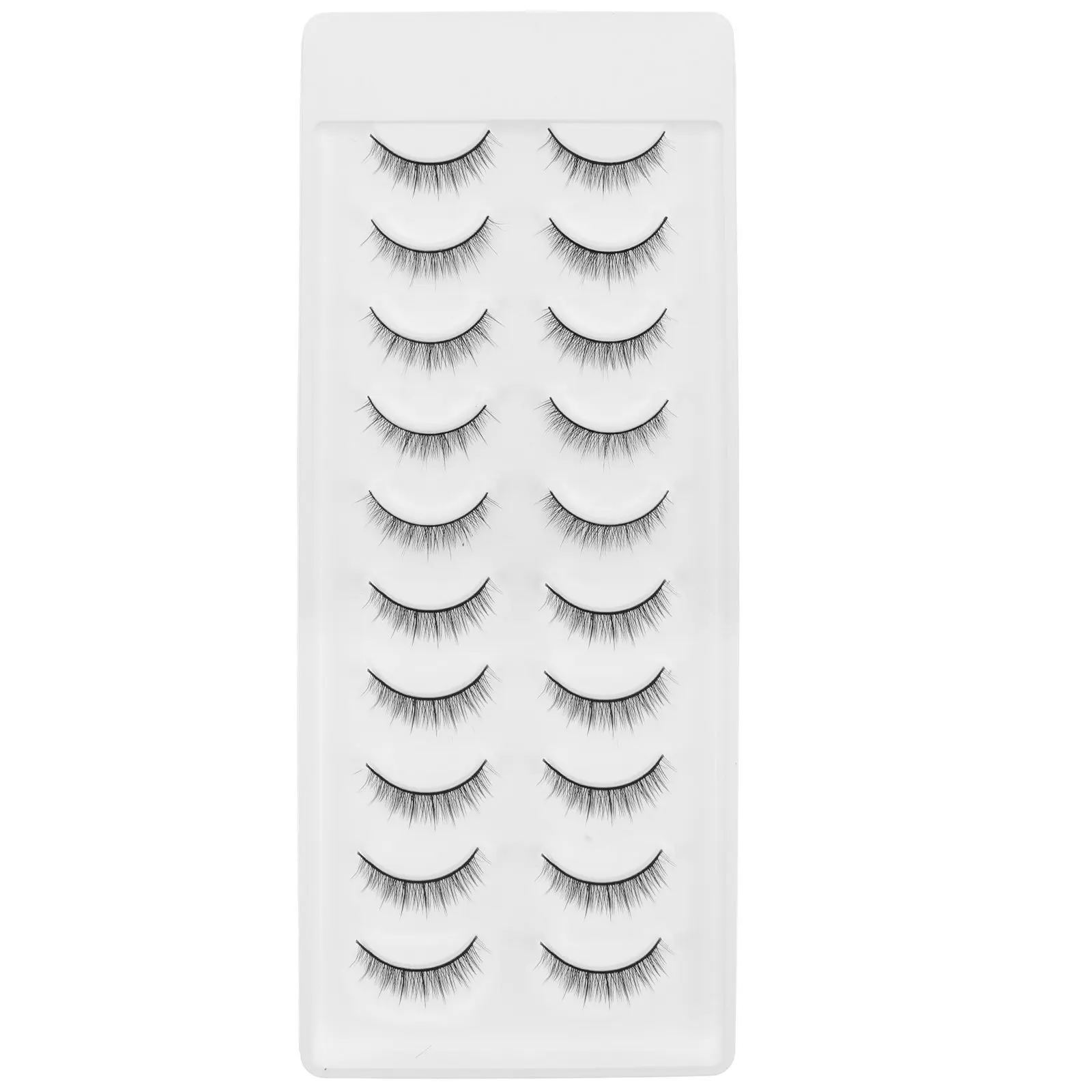 

10Pairs False Eyelashes Pack Individual Lashes Extensions Easy to Apply Curved Design for Beauty Enhancement False Eyelashes