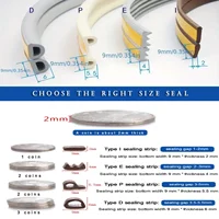 5m/10m Weather Stripping Door Seal Strip Diep Self-adhesive Draft Stopper Tape Window Insulation Noise Rubber Sealing Strip 2