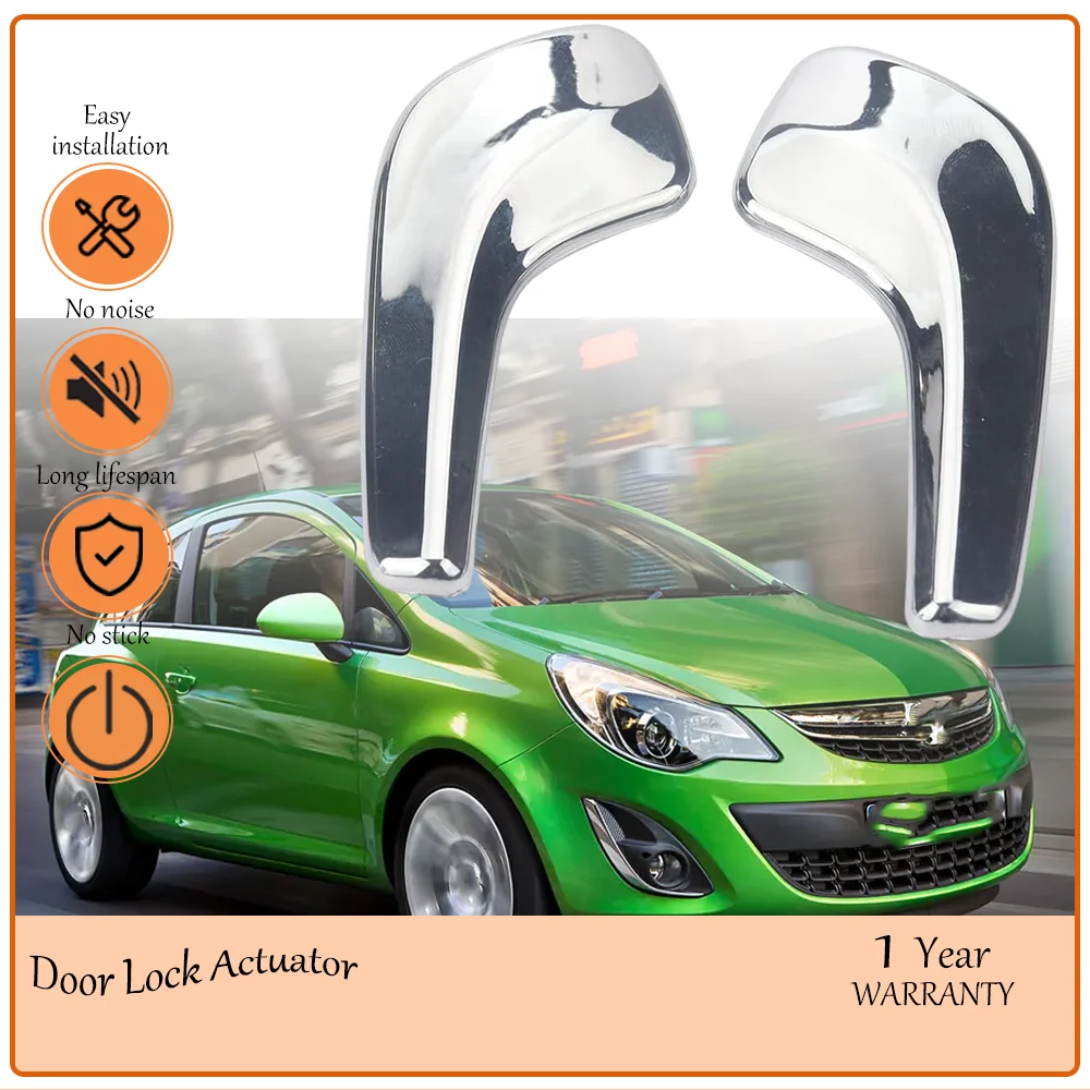 

Aluminum Plated Plastic Stainless Interior Door Handle Compatible With Opel Corsa D 2006-2014 Left Right Door oem 13297814