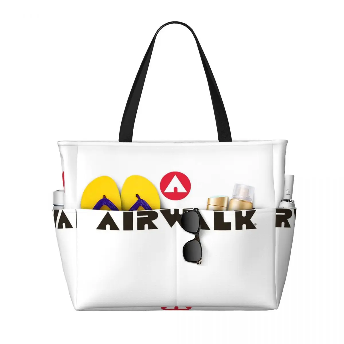 

Tattoo Old School Style Airwalk Beach Tote Bag Sport Gym Yoga Duffle Large Tote Bag Women Travel Bag Fitness bag