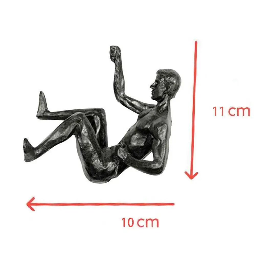 Athlete Rock Climbing Man Resin Background Wall Hanging Decoration Sculpture Statue Figures Creative Rock Climber Statue Pendant