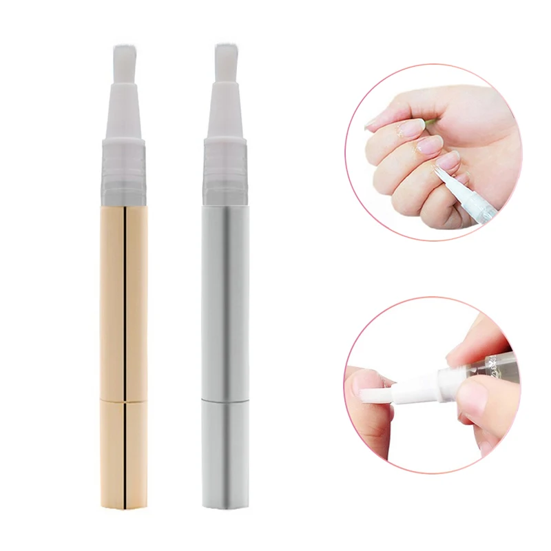 

3ml Cuticle Oil Container with Brush Lip Balm Tube Empty Twist Pens Nail Nutrient Oil Tube