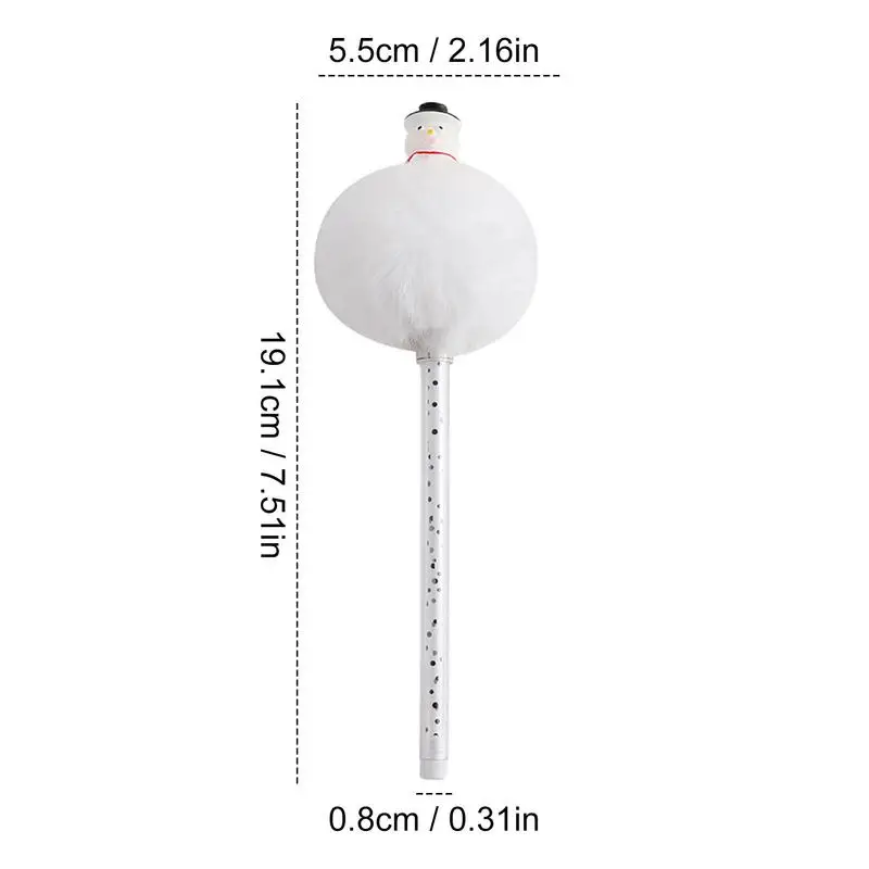 Christmas Ink Pens Multicolor Fluffy Plush Gel Ink Pens Christmas Pens With Reindeer Christmas Tree Snowman Shape For Coworkers