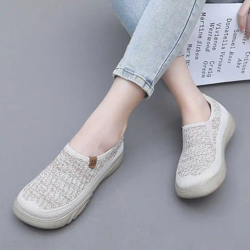 

Laceless Lace-free Boots Gray Woven Women Sport Shoes White Shoes Women Sneakers Luxury 0 Super Comfortable Fat Link Vip