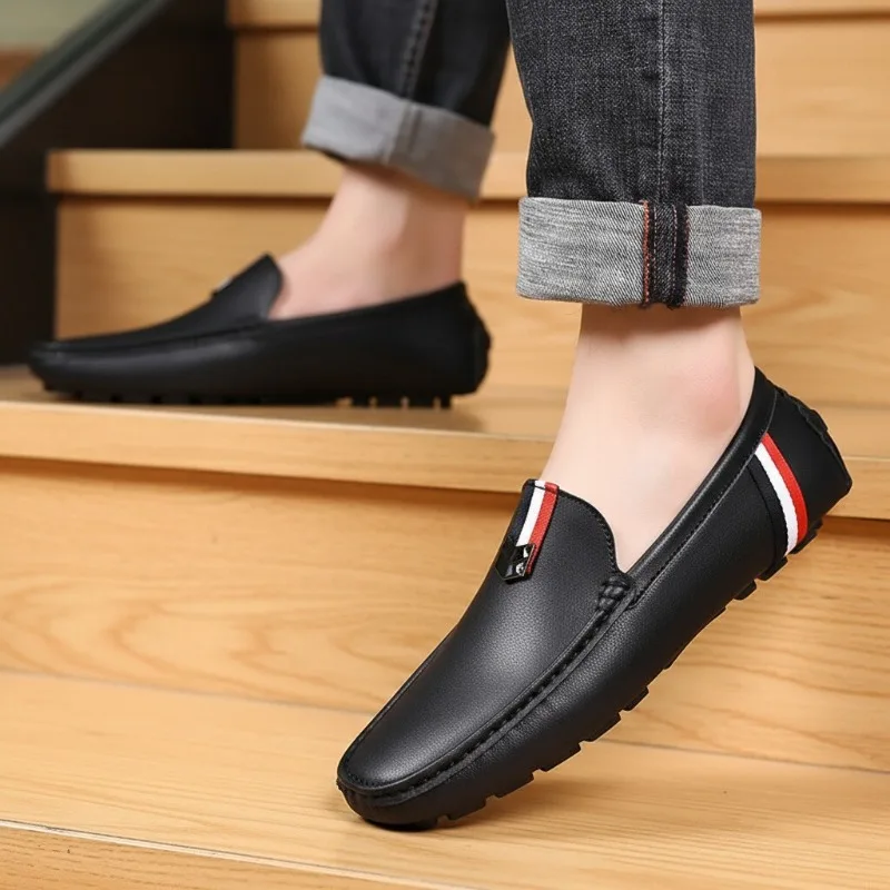 

MAEDEF PU Leather Loafers Men Casual Shoes Lightweight Plus Size Moccasins Walking Shoes Handmade Soft Driving Shoes Man Loafer