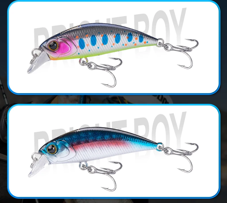 Kingdom Sinking Minnow Angelköder, 45 mm, 60 mm, weit werfender künstlicher harter Wobbler, Wobbler, schlanker Körper, harte Köder für Forellenbarsch – Detail 10
