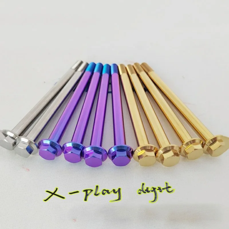 1x M8 x1.25 x110mm Titanium Screws Flange Head Motorbike Bolts For Motorcycle