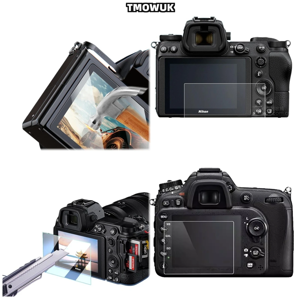 

For Nikon Z30 ZFC Anti-Scratch Tempered Glass Screen Protector 9H Hardness HD Clear Camera LCD Film .