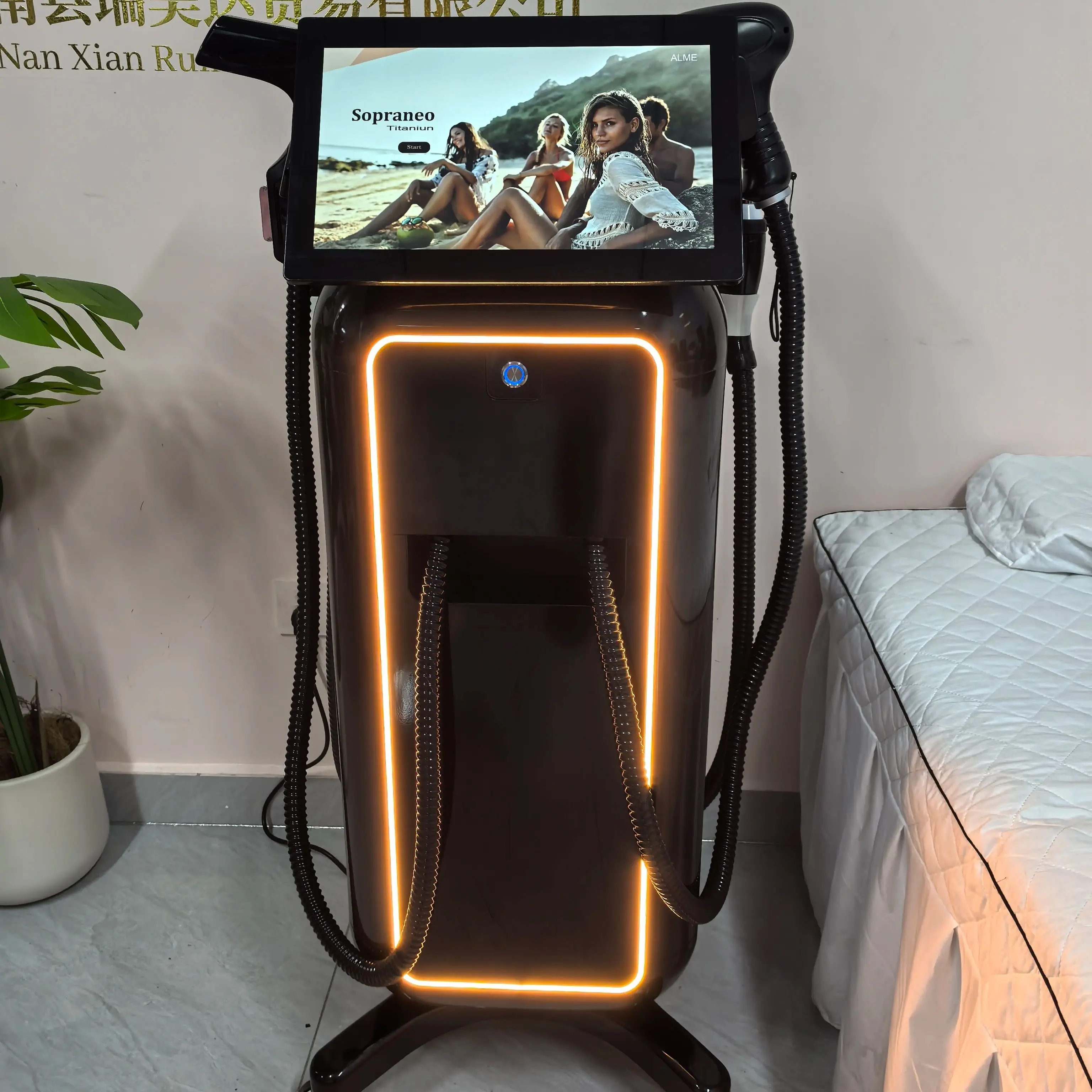 Máquina de Depilación Láser Permanente 4 en 1 Soprano Titanium 755nm 808nm 940nm 1064nm Diodo 5000W, Máquina de Eliminación de Tatuajes Ipl
