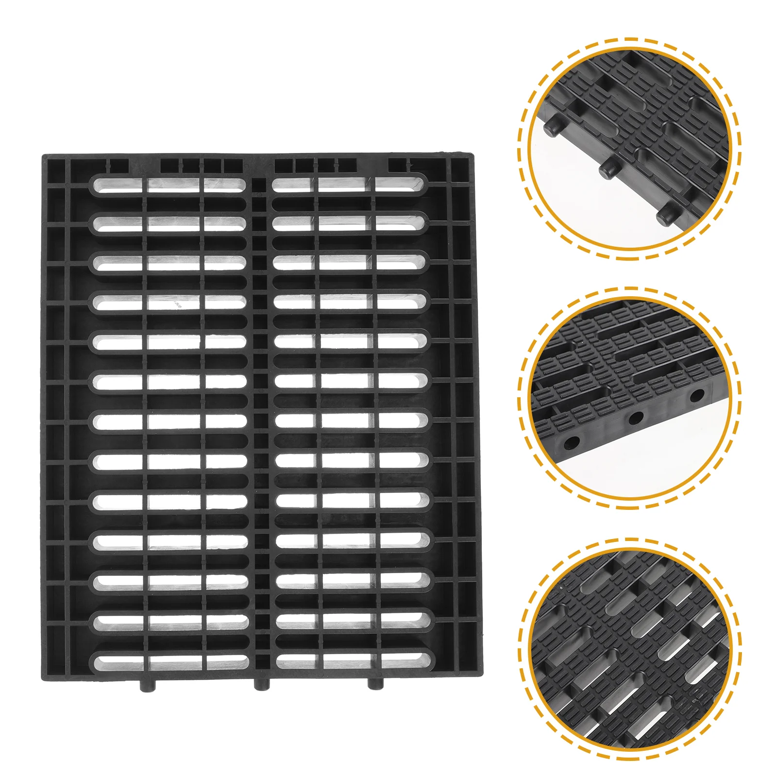 Trench Cover French Drain System for Yard Plastic Grate Channel with Drainage Grates