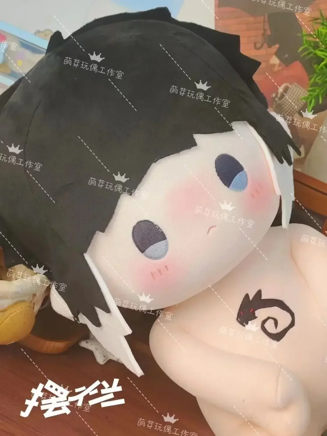 Cute Anime Role Ryunosuke Akutagawa Handsome Cosplay Cotton Stuffed Doll Body Dress Up Clothes Plushie Pillow Toys Gift 40cm