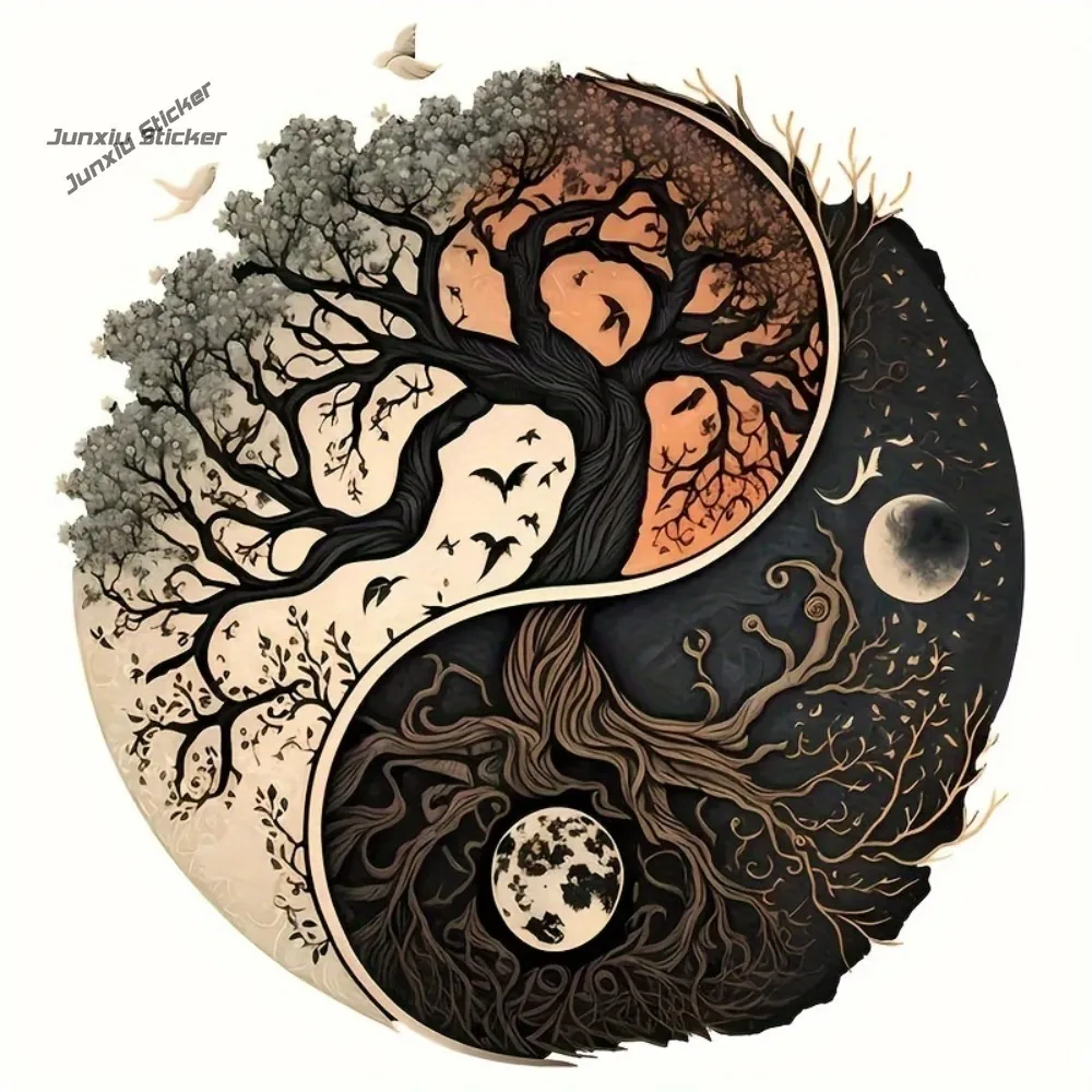 

Tree of Life Yin Yang Stickers Car Sticker Vinyl Self-adhesive Decorative Decal