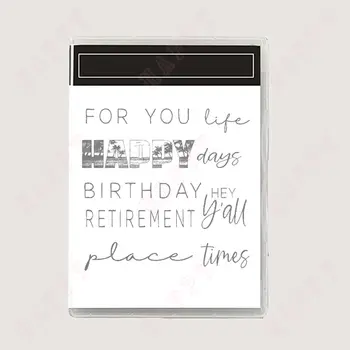 Vánoční dárková razítka, nová kovová řezací šablona, šablona razítka pro rok 2025, scrapbooking, embossování, dekorace, šablona, DIY blahopřání 10 nejlepší prodej razítka a matrice - №2